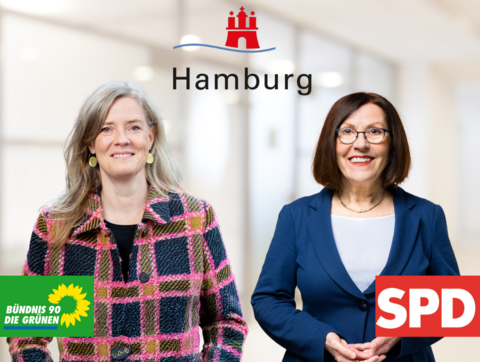 Kathrin Warnecke von den Grünen und Regina Jäck von der SPD