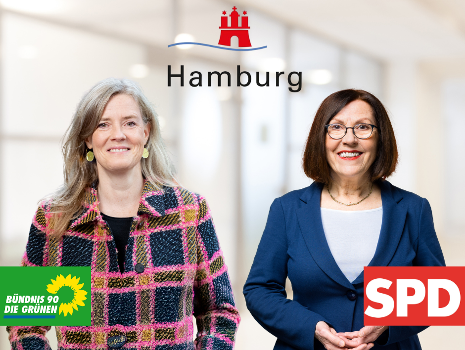 Kathrin Warnecke von den Grünen und Regina Jäck von der SPD