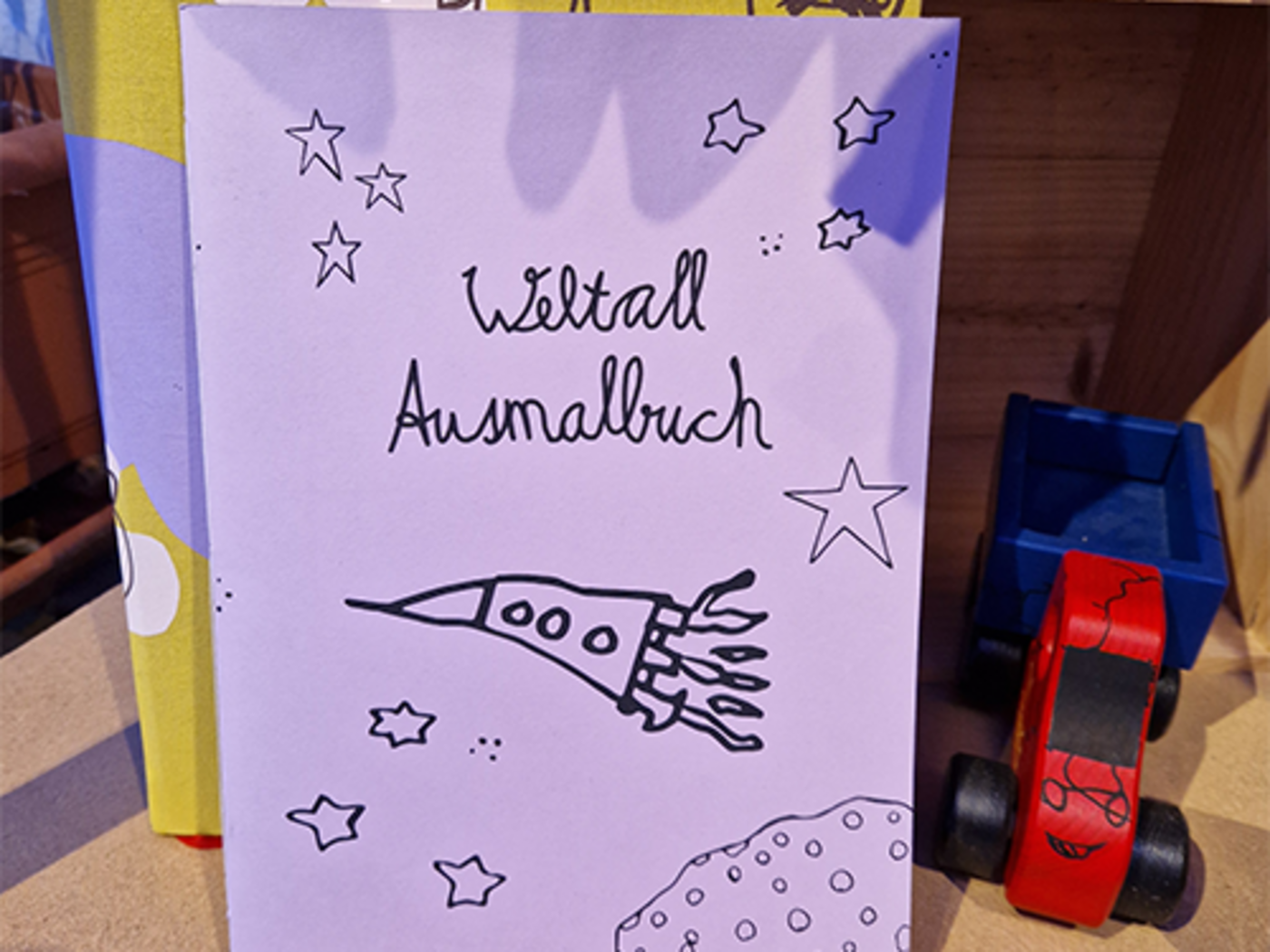 ein Malbuch mit dem Titel "Weltall Ausmalbuch"