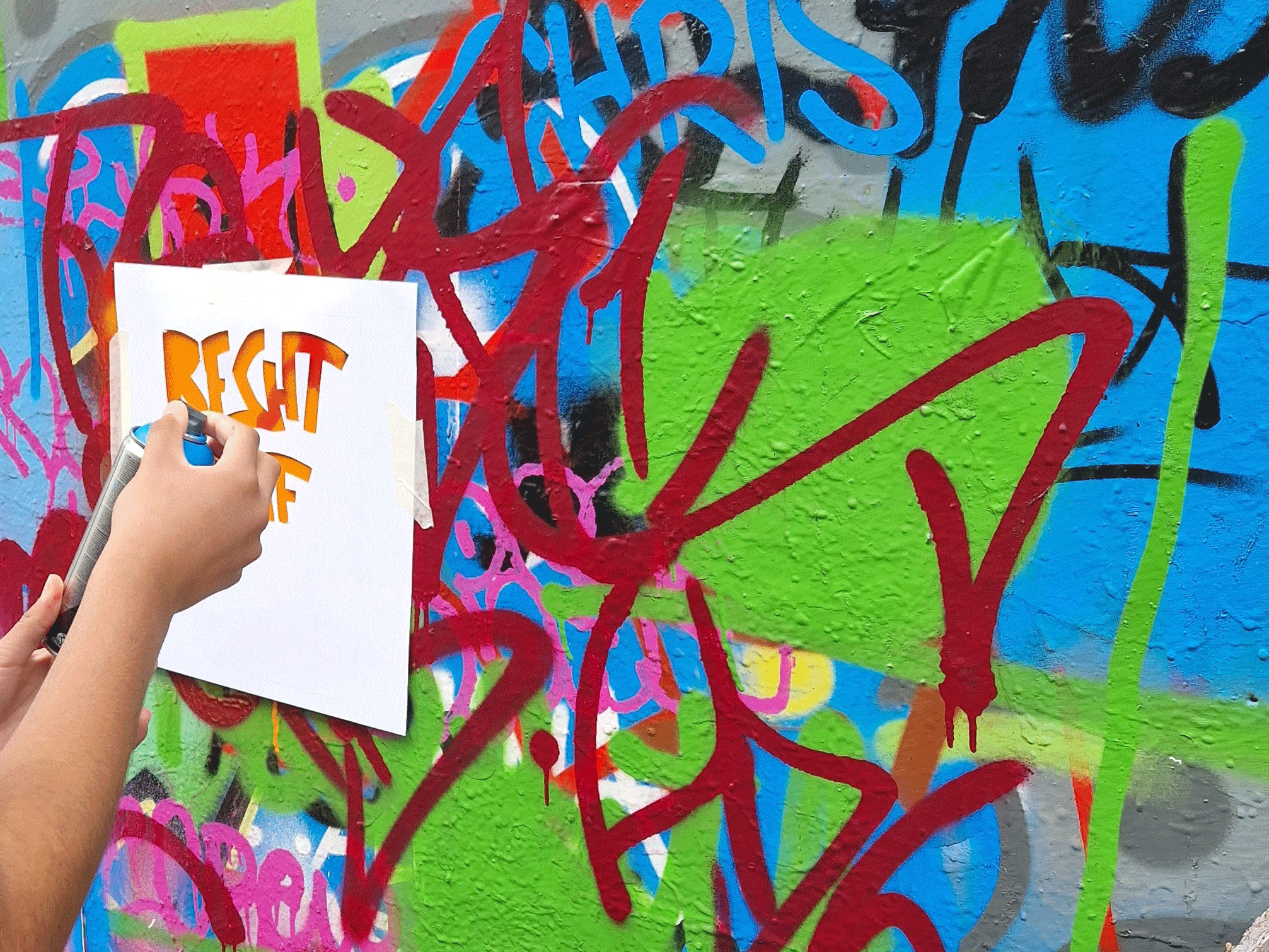 Bild von einer Graffiti-Wand