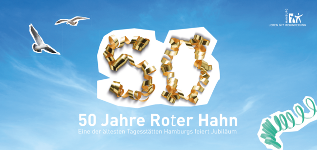 Einladungskarte 50 Jahre Roter Hahn
