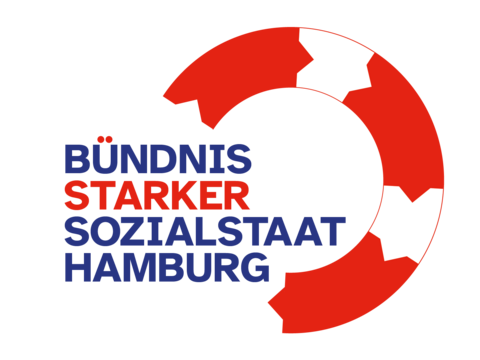 Schwimmring und Schriftzug Bündnis Starker Sozialstaat Hamburg